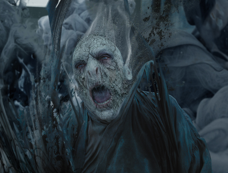 Illustration for article titled New concept art from Harry Potter's ending shows off a different fate for Voldemort